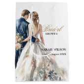 Elegant Blush Bruiloft Vrijgezellenfeest Medium Cadeauzakje (Achterkant)