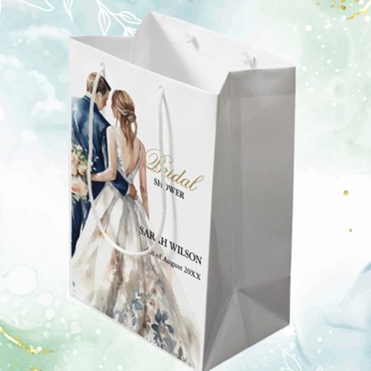 Elegant Blush Bruiloft Vrijgezellenfeest Medium Cadeauzakje