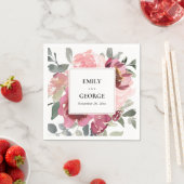 ELEGANT BLUSH BURGUNDY WATERVERF FLORAL WEDING SERVET (Insitu)