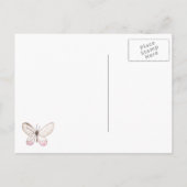 Elegant Blush Butterfly Birthday Briefkaart (Achterkant)