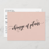 Elegant Blush Change of Plans Postponed Wedding Briefkaart (Voorkant / Achterkant)