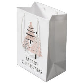 Elegant Blush Christmas Tree Large Gift Bag Medium Cadeauzakje (Achterkant Gekanteld)