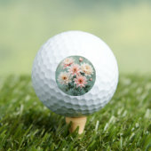 Elegant Blush Chrysanthemum Art Golfballen (Insitu Shirt)