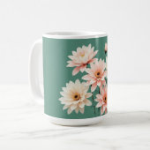 Elegant Blush Chrysanthemum Art Koffiemok (Voorkant links)