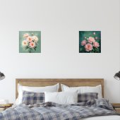 Elegant Blush Chrysanthemum Art Muurkunst Sets (Slaapkamer)