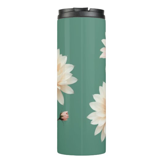 Elegant Blush Chrysanthemum Art Thermosbeker (Achterkant)