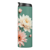 Elegant Blush Chrysanthemum Art Thermosbeker (Geroteerd rechts)