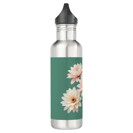 Elegant Blush Chrysanthemum Art Waterfles (Links)