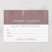 Elegant Blush Confetti Rain Pattern Gift Kaart (Voorkant)