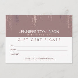 Elegant Blush Confetti Rain Pattern Gift Kaart