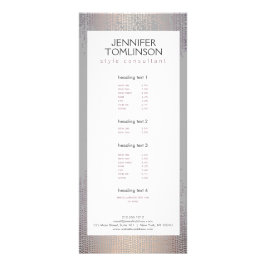 Elegant Blush Confetti Rain Pattern Grey Reclamekaart