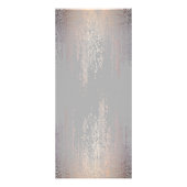 Elegant Blush Confetti Rain Pattern Grey Reclamekaart (Achterkant)