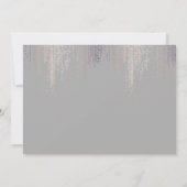 Elegant Blush Confetti Rain Pattern Grijs Notecard Notitiekaartje (Achterkant)