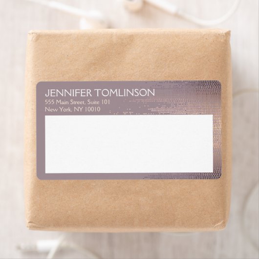 Elegant Blush Confetti Rain Pattern Mauve Etiket (Insitu)