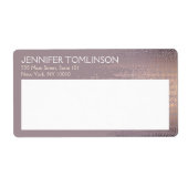 Elegant Blush Confetti Rain Pattern Mauve Etiket (Voorkant)