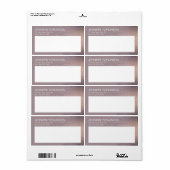 Elegant Blush Confetti Rain Pattern Mauve Etiket (Full Sheet)