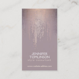 Elegant Blush Confetti Rain Pattern Mauve Visitekaartje