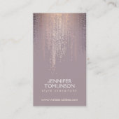 Elegant Blush Confetti Rain Pattern Mauve Visitekaartje (Voorkant)