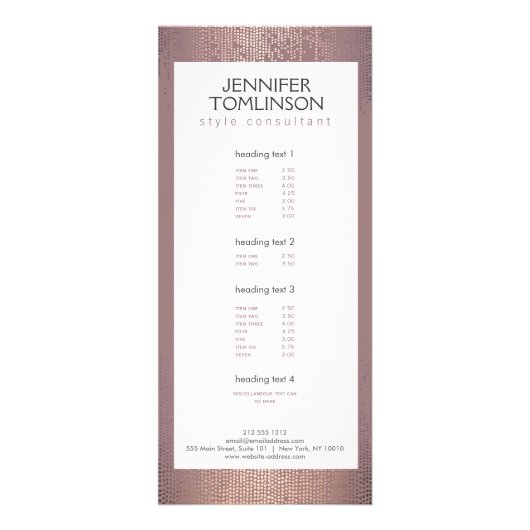 Elegant Blush Confetti regenpatroon Reclamekaart (Voorkant)