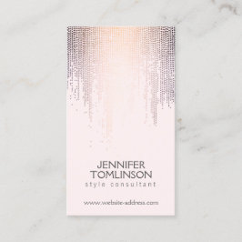 Elegant Blush Confetti regenpatroon roze Visitekaartje