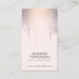 Elegant Blush Confetti regenpatroon roze Visitekaartje