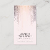 Elegant Blush Confetti regenpatroon roze Visitekaartje (Voorkant)
