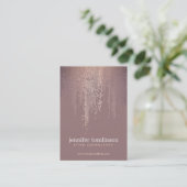 Elegant Blush Confetti regenpatroon Visitekaartje (Staand voorkant)