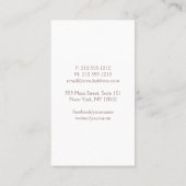 Elegant Blush Confetti regenpatroon Visitekaartje (Achterkant)