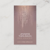 Elegant Blush Confetti regenpatroon Visitekaartje (Voorkant)