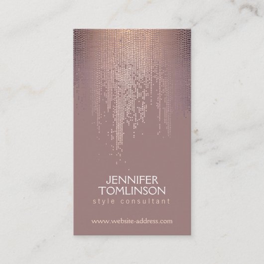 Elegant Blush Confetti regenpatroon Visitekaartje (Voorkant)