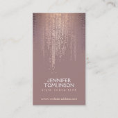 Elegant Blush Confetti regenpatroon Visitekaartje (Voorkant)