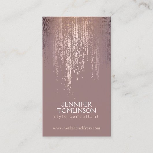 Elegant Blush Confetti regenpatroon Visitekaartje (Voorkant)