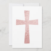 Elegant Blush Cross Baptisme Invitation Bedankkaart (Achterkant)
