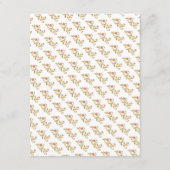 Elegant Blush Dahlias Golden Script Wedding Informatiekaartje (Achterkant)