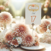 Elegant Blush Dahlias Golden Script Wedding Kaart