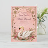 Elegant Blush Damask Rococo Vrijgezellenfeest Kaart (Staand voorkant)