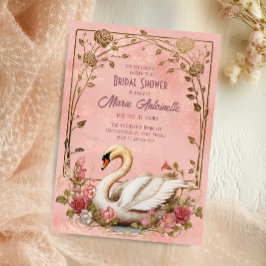 Elegant Blush Damask Rococo Vrijgezellenfeest Kaart