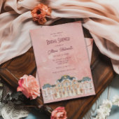 Elegant Blush Damask Rococo Vrijgezellenfeest Kaart
