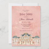 Elegant Blush Damask Rococo Vrijgezellenfeest Kaart (Voorkant)