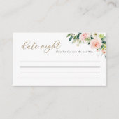 Elegant Blush Date Night Ideas Enclosure Kaart (Voorkant)
