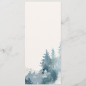 ELEGANT BLUSH DUSKY BLUE MOUNTAINES PINE WEDDING MENU (Achterkant)