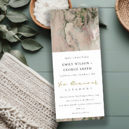 ELEGANT BLUSH DUSKY ROOS GOLD AGATE VOW RENEWAL KAART