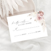 Elegant Blush Dusty Roos Bloemen Bruiloft RSVP Kaa
