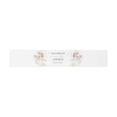 Elegant Blush Dusty Roos Bloemen Bruiloft Uitnodigingen Wikkel (Vlak)