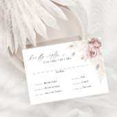 Elegant Blush Dusty Roos Floral Meal Keuze RSVP Kaartje