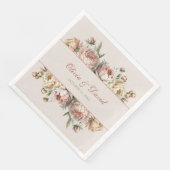 Elegant Blush Dusty Roos Pioenrozen Papier Servet (Hoek)