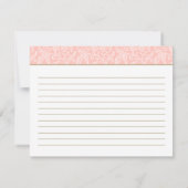 Elegant Blush en Gold Vrijgezellenfeest Recipe (Achterkant)