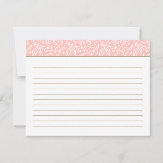 Elegant Blush en Gold Vrijgezellenfeest Recipe (Achterkant)