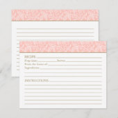 Elegant Blush en Gold Vrijgezellenfeest Recipe (Voorkant / Achterkant)