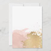 Elegant Blush en Gold Waterverf Baby shower Kaart (Achterkant)